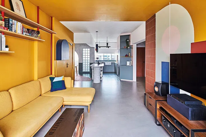 House with micro-cement