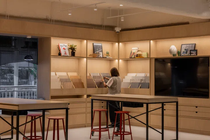 Lamitak City Bras Basah Complex Vinyl Sample Corner.