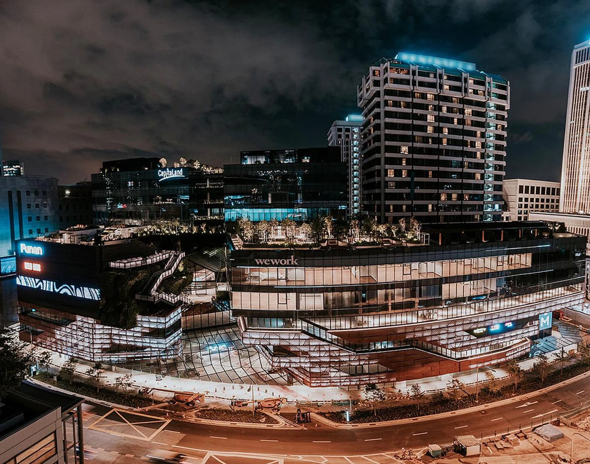 Aerial view of Funan Mall. Photo: CapitaLand