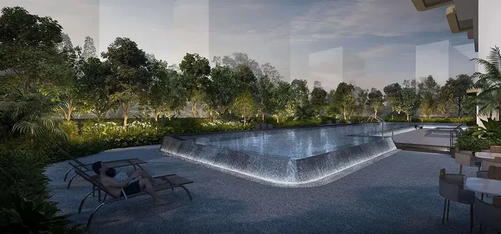 Myra Residences condo pool view. Image from Myra Residences condo official website