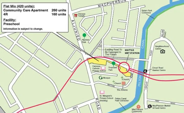 Map showing location of the Merpati Alcove HDB BTO (Plus) estate, launched in the October 2024 BTO sales exercise.