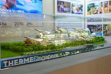 3D Model of Therme Singapore, slated to open in 2030 in Marina South.