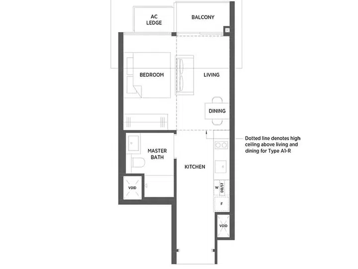 Parc Esta Condo 1 Bedroom A1. Image from Parc Esta Condo official website