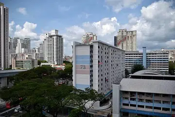 Aerial view of HDB blocks in SIngapore