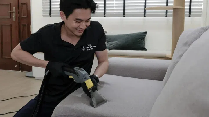 sofa cleaning service by The Better Guys