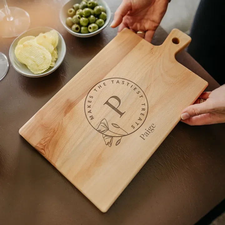 Personalised wooden serving platter