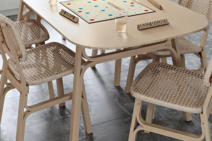 IKEA Voxlov Dining Table ($429) and Odger Dining Chairs ($115 each)