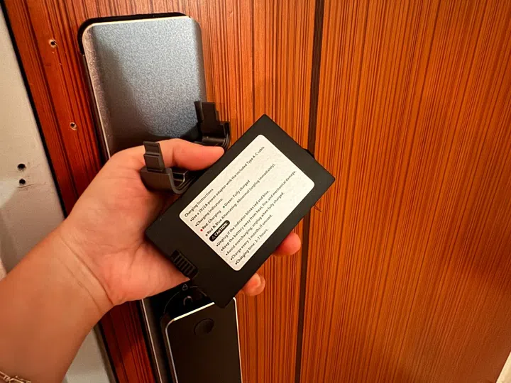 Battery pack is removable and rechargeable for PRISM+ smart locks for both gate and door.