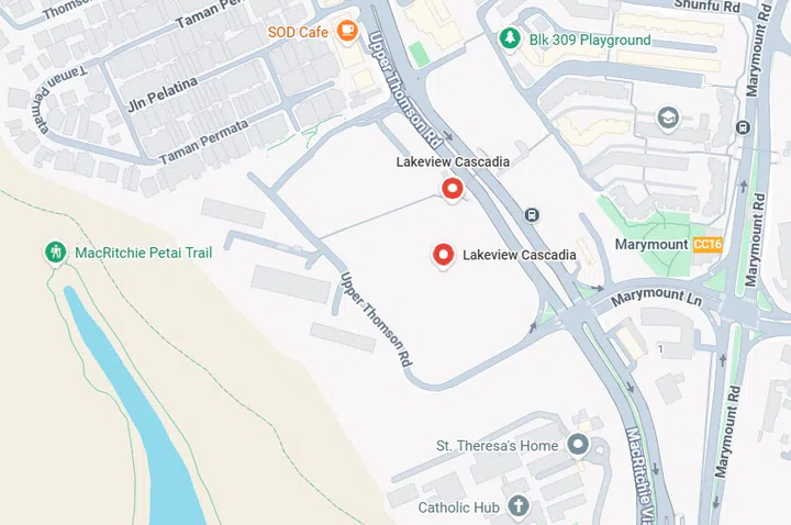 Lakeview Cascadia BTO is a short 5-minute walk to the nearest Marymount MRT Station.