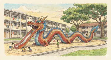 A drawing of The Iconic Main Dragon playground at Toa Payoh Lorong 6.