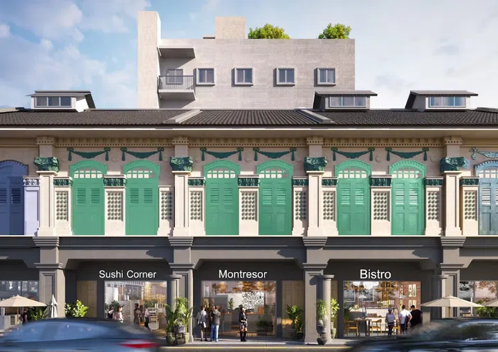 Render of front facade of House of 223.