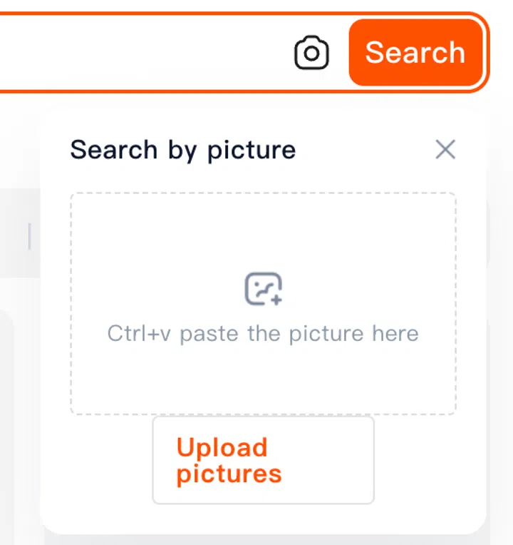 Screengrab of Taobao Website’s search by image function