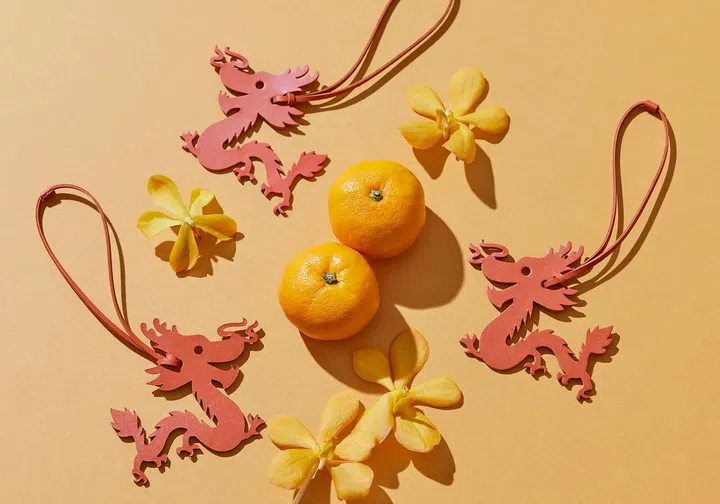 Leather dragon cut-outs by Bynd Artisan for CNY 2024