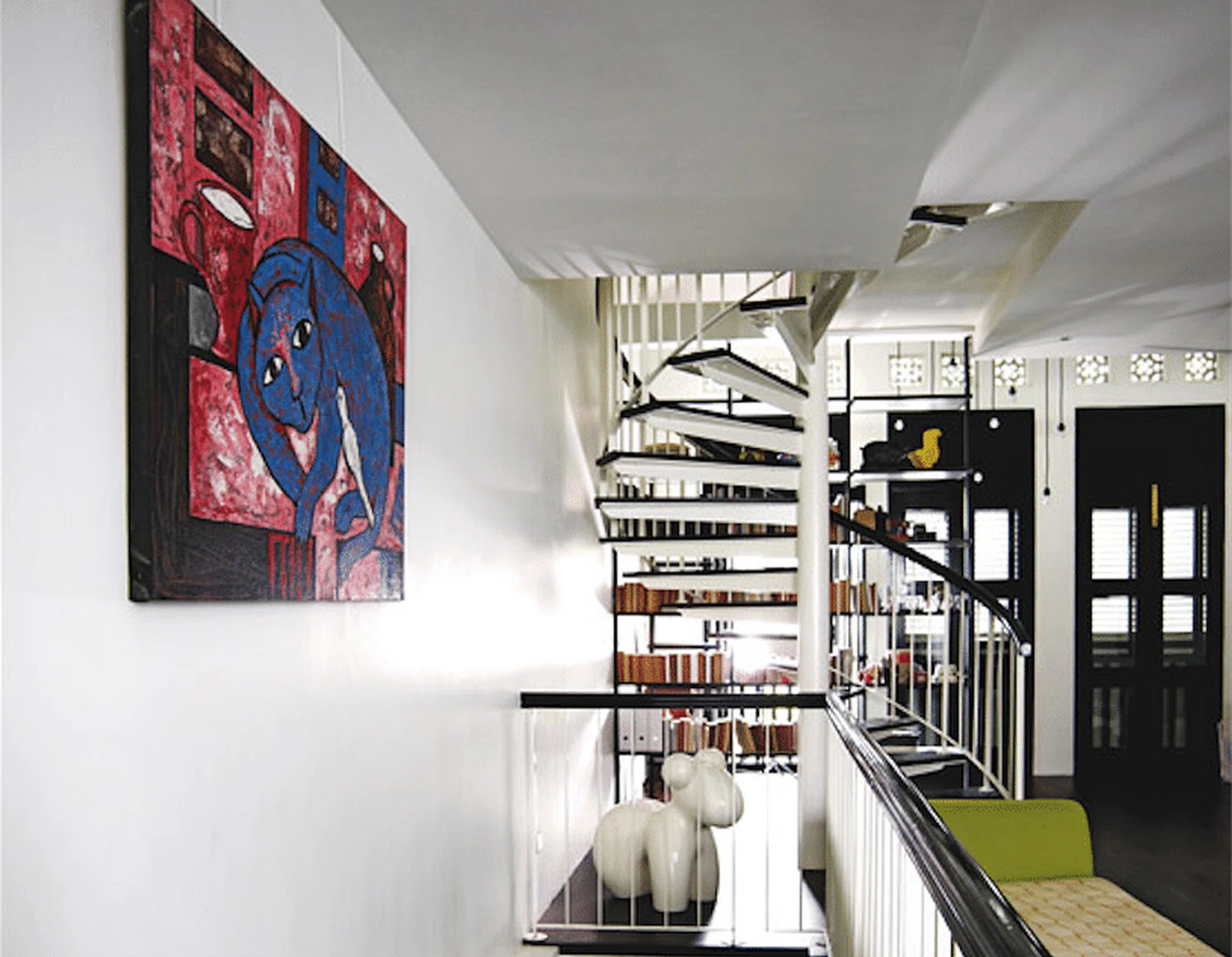 Stairwell in a restored Joo Chiat shophouse.
