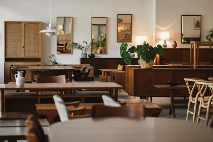 The display in the Noden showroom changes nearly every month. Photo by Noden