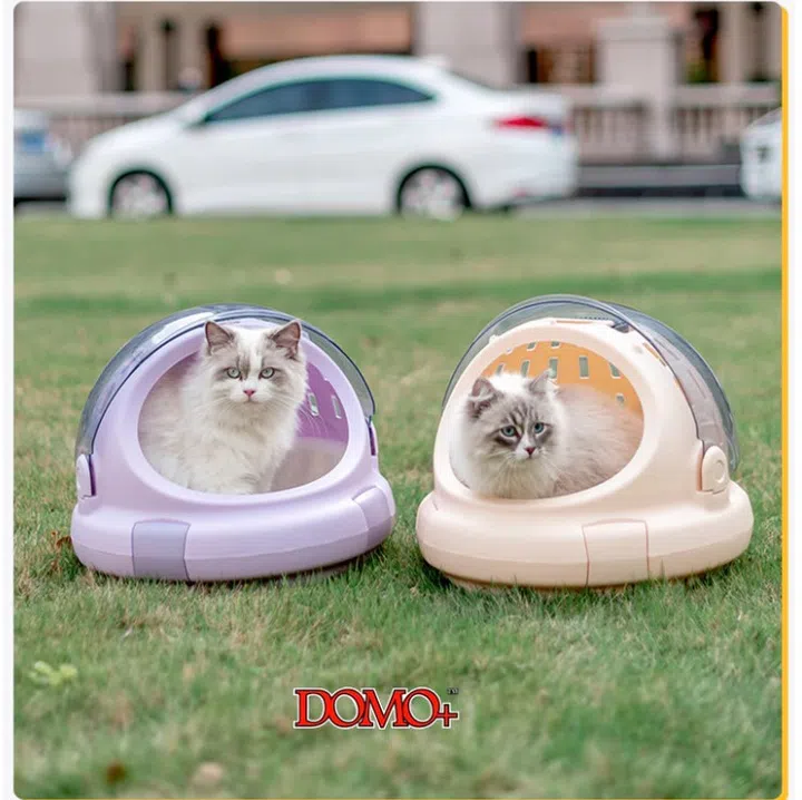 Pet Carrier Portable Cage For Cat and Small Dog Capsule Space Soft Bed Case Outdoor Carry Travel Box [43x43x36cm]