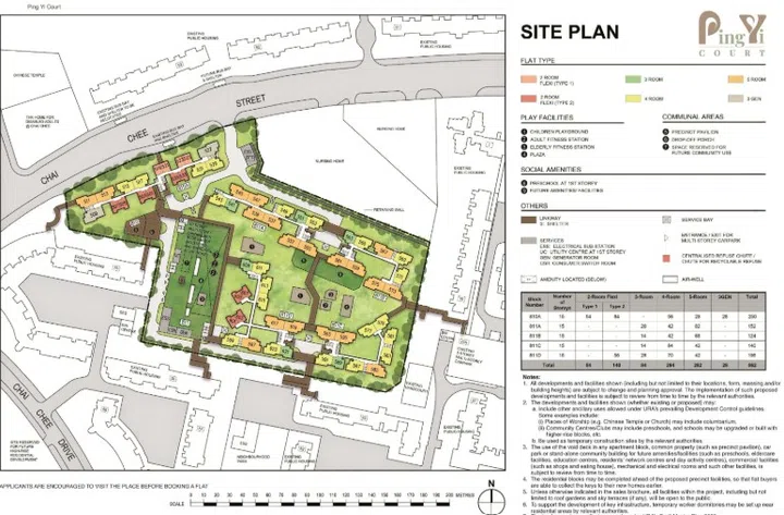 Site plan of Ping Yi Court – Standard.