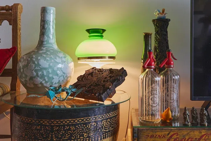 Collected pieces from different periods sit comfortably side by side, contributing to the home’s warm and highly personal character.