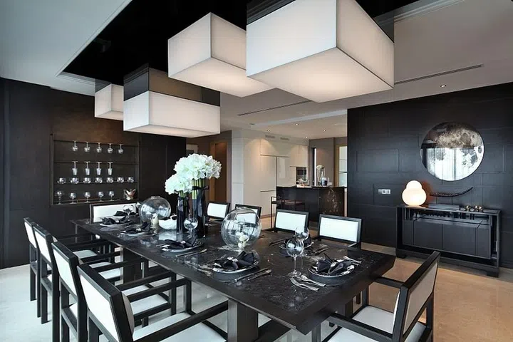Dining Room in this home in the Soleil @ Sinaran Drive condominium