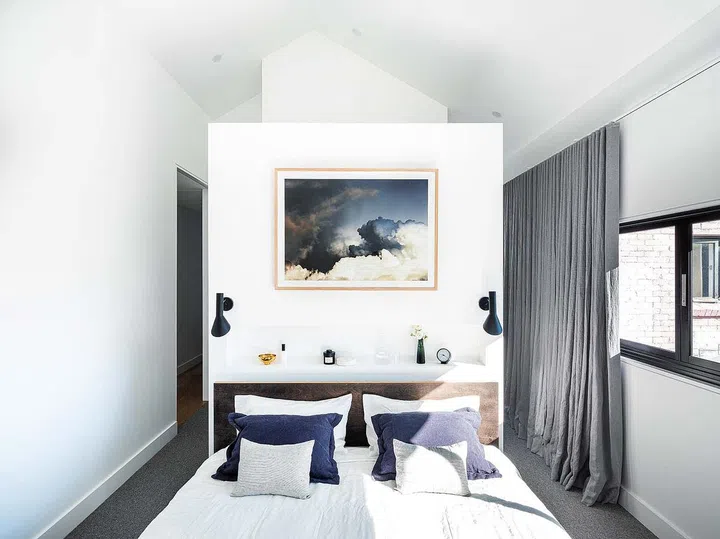 All of the bedrooms are located upstairs, allowing dwellers to retreat when the lower level is used to entertain guests.