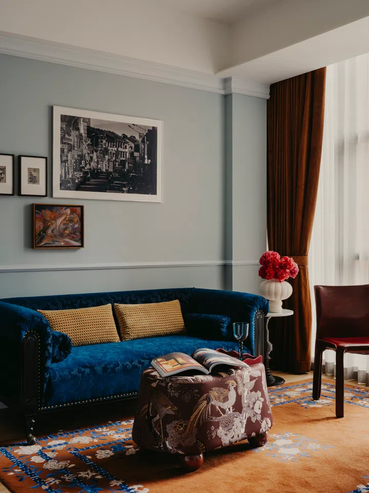 The interiors were designed by Los Angeles-based studio Kevin Klein Design.