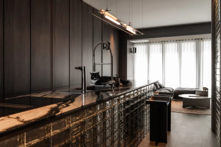 Mazha Lighting 5.2 by Mario Tsai in the kitchen.