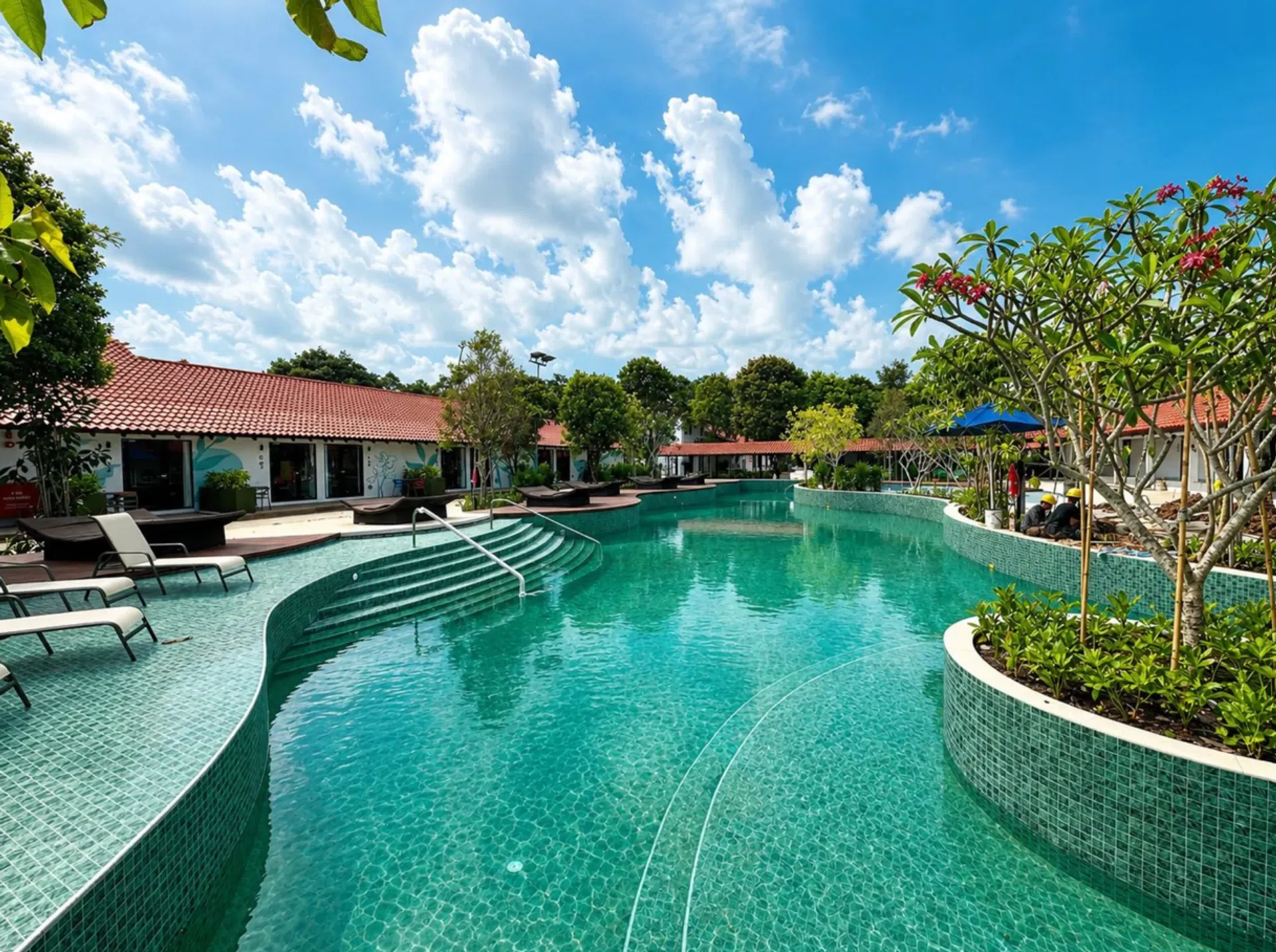 Coliwoo Resort Changi pool view.