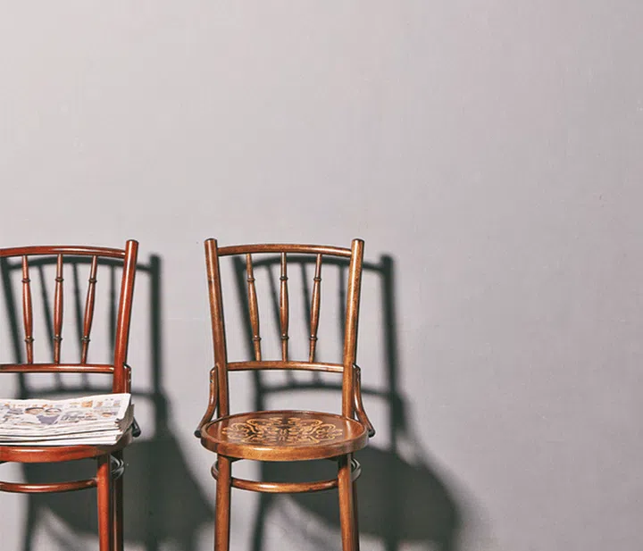 Beech wood Singaporean kopitiam chair from the '80s
