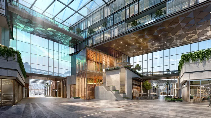 Artist’s impression of the interiors of Saadiyat Grove in Abu Dhabi.
