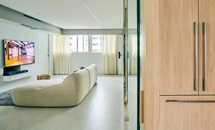 Natural light flows through the home. 