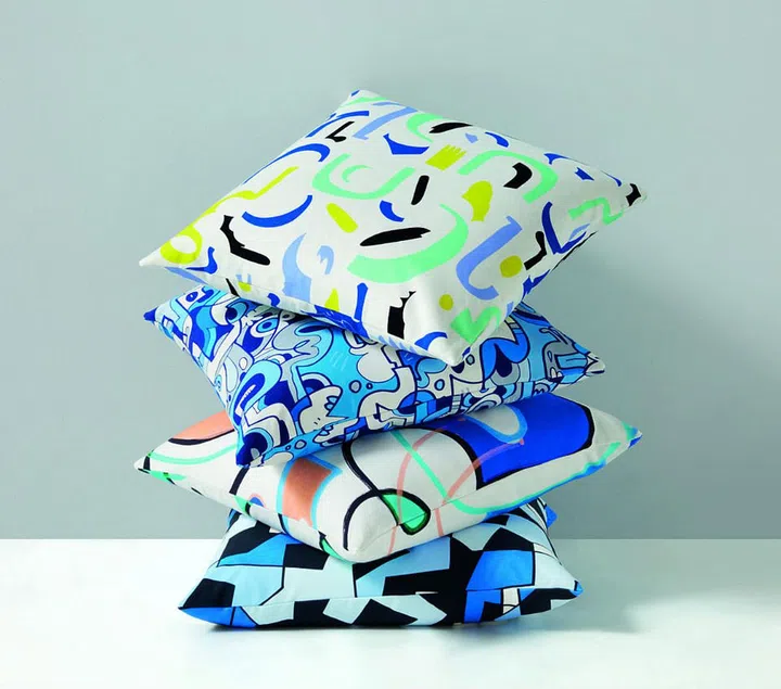 Jon Burgerman, Kirkby, fabric, upholstery
