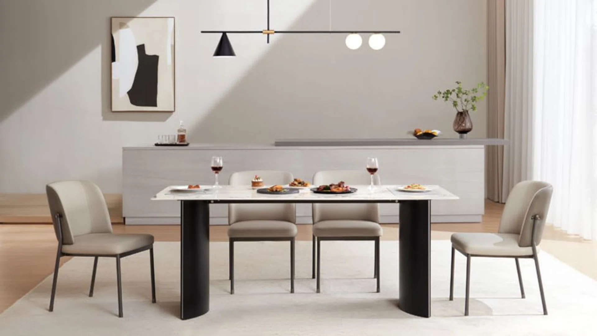 Dining table set from MUMU Living Johor Bahru.