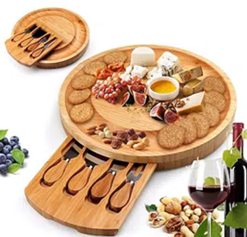Bamboo cheese board set #9382883
