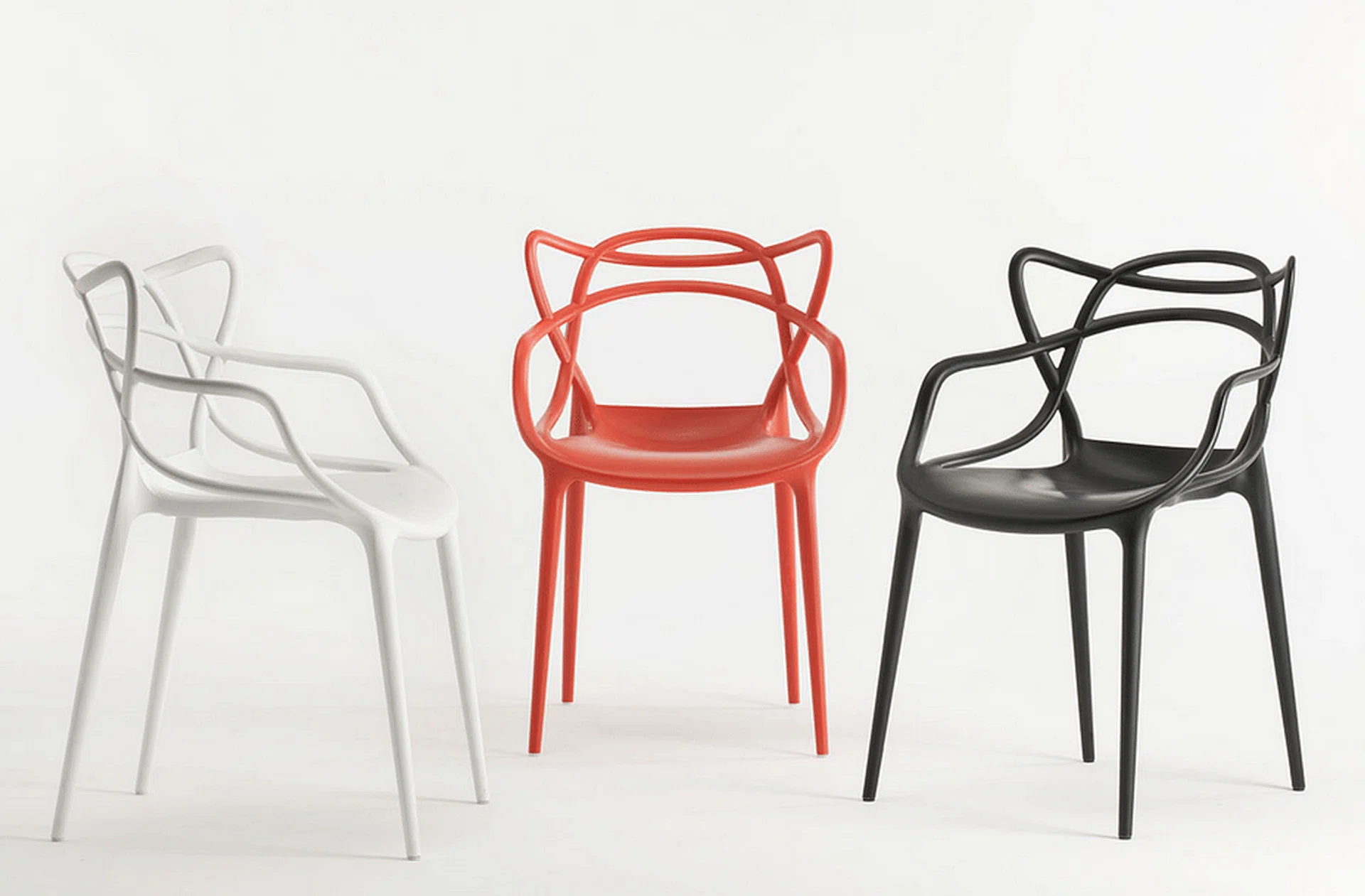 masters chair, phlippe starck, kartell, series 7, eames moulded, tulip armchair