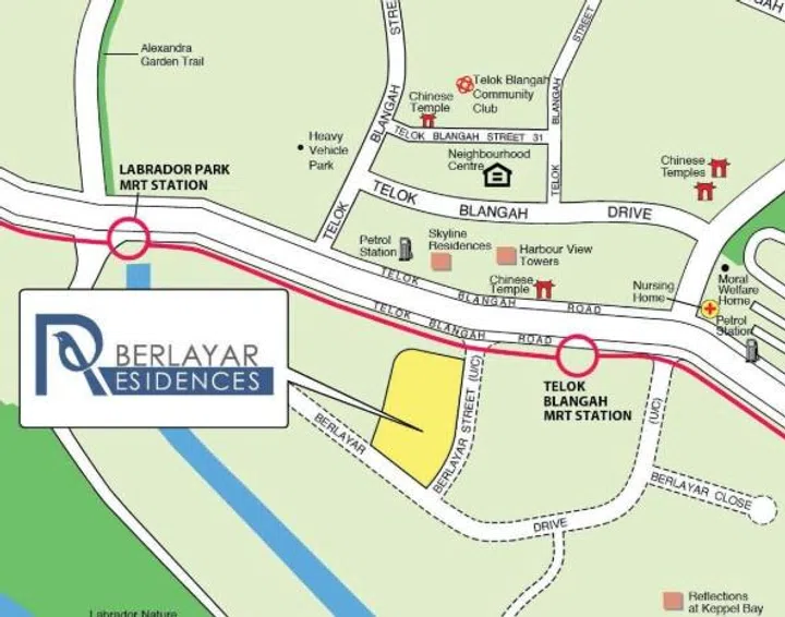 Map showing location of Berlayar Residences – Prime (Oct 2025 Build-To-Order)