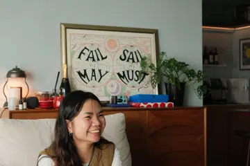  Knock Knock Studio’s founder, Jade Chiam, poses for a candid portrait.