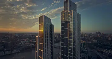 Exterior view of the Park Hyatt Residences London River Thames.