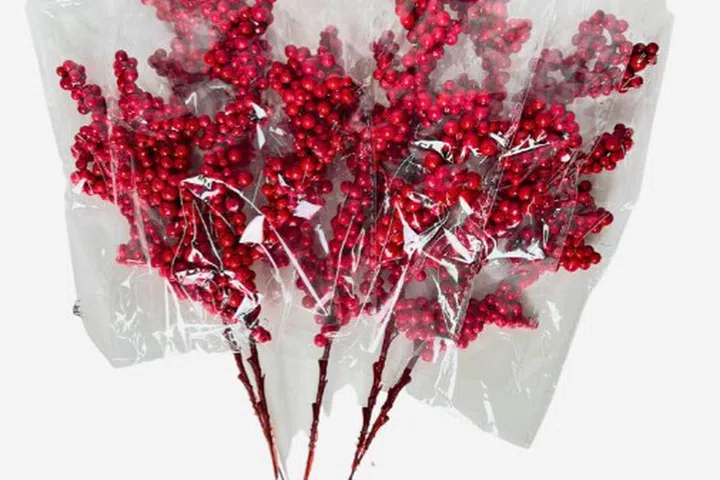 Ji Mei Flower Red Christmas Berry pack of 5