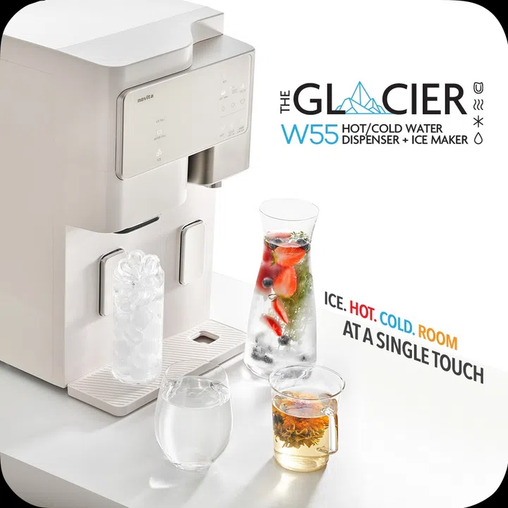 Novita Glacier W55 Hot/Cold Water Dispenser + Ice Maker