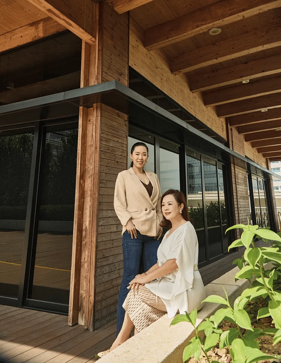 Programmes Head for World Green Building Council’s Asia Pacific Region and founder of Joy of Sustainability (JOS), Joy Gai (left) and Chief Sustainability Officer at City Developments Limited (CDL), Esther An (right)
