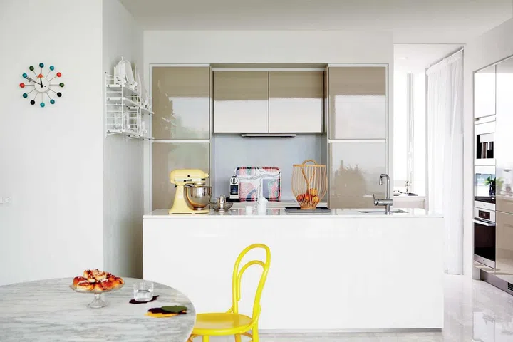 The kitchen accessories were all purposefully colour-coordinated.