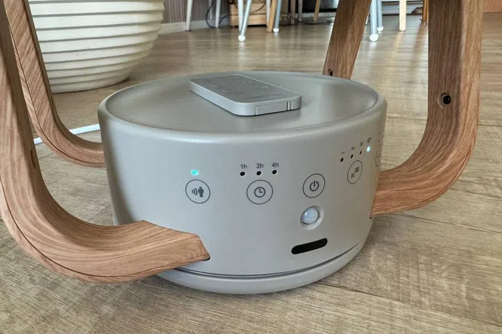 Mistral Greenleaf fan with motion sensor mode turned on.