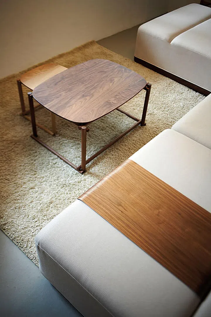 The Aina nesting tables by Finnish designer Elisa Honkanen for Foundry Furniture Singapore.