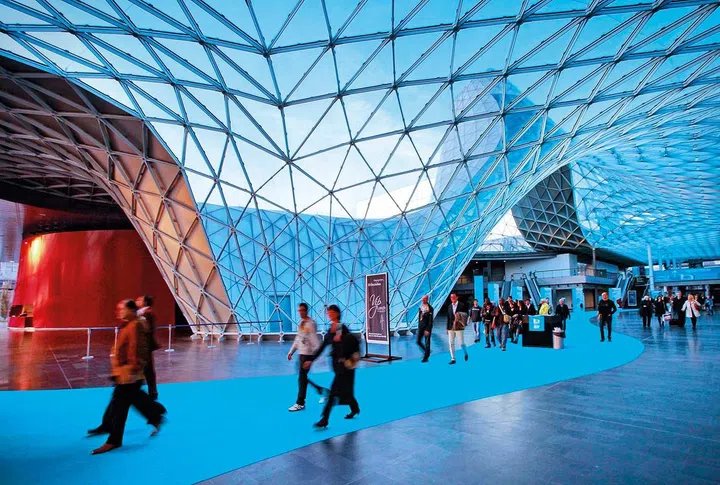 Milan, Italy - October 2015: Fiera Milano - huge trade fair and exhibition center