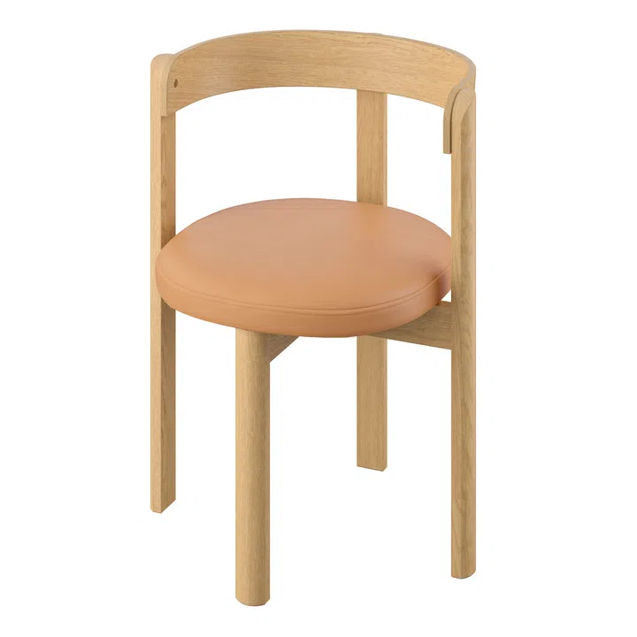 IKEA STOCKHOLM 2025 Oak and Leather Dining Chair by Ola Wihlborg, $295
