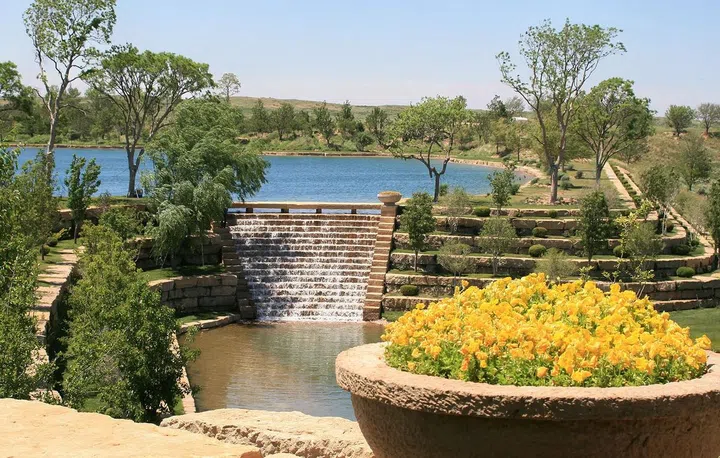 The ranch includes 12 miles of creeks, lakes, waterfalls and ponds.