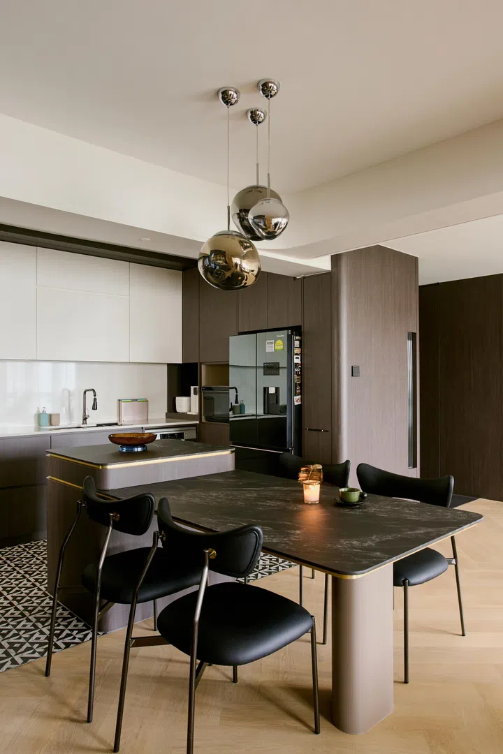 Dining area in a 5-room HDB BTO in Woodlands.