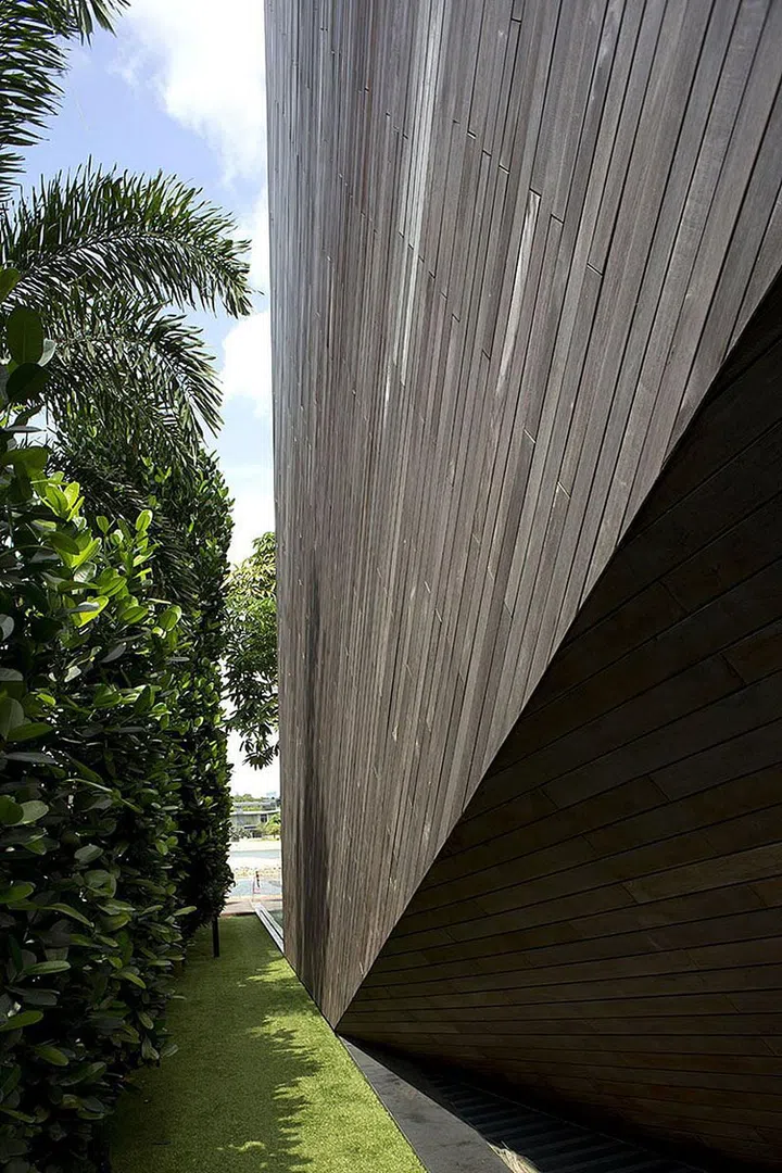 Sentosa’s Diamond House resembles a giant rock sitting squarely on grassland.