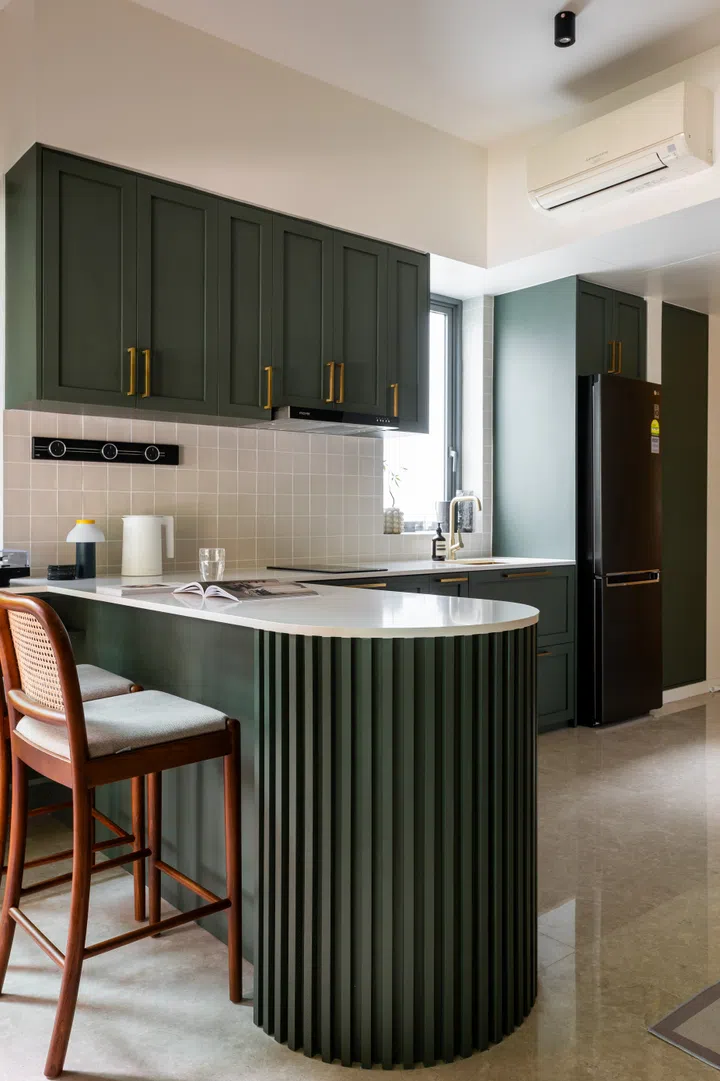 The green colour palette carried through every room.