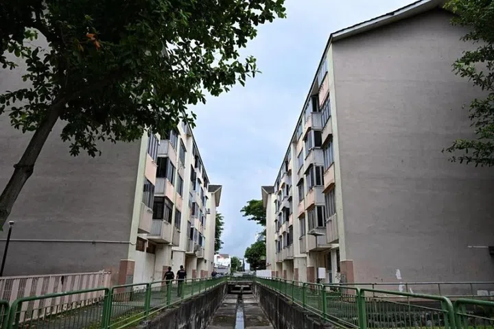 Blocks 3 (left) and 4 are slated for demolition. The blocks in East Coast Road were completed in 1963 on the site of a kampung that was destroyed by a fire.